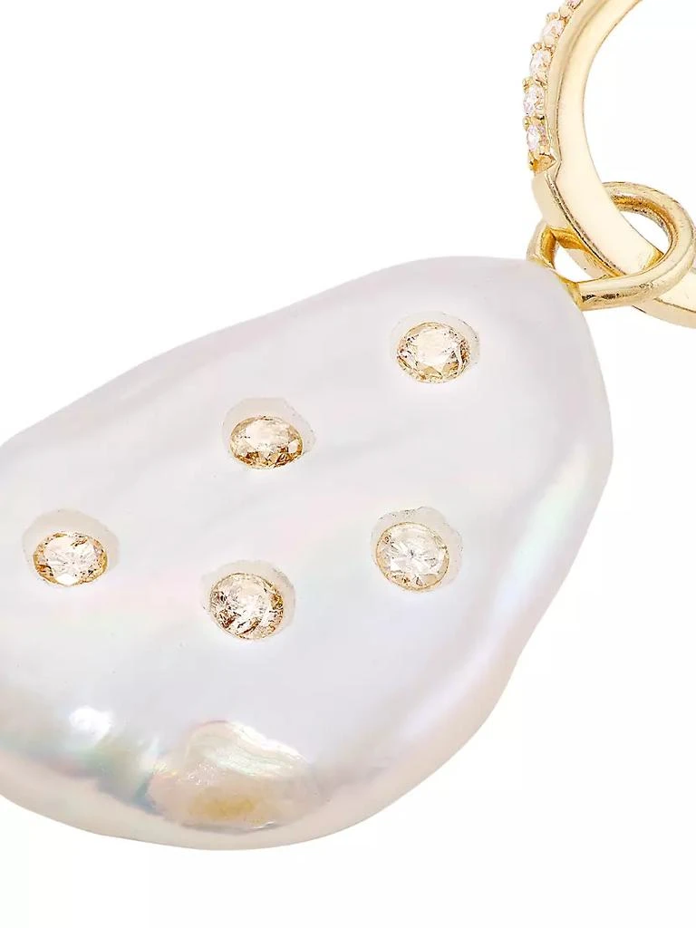 商品Nina Gilin|14K Yellow Gold, Freshwater Pearl & Diamond Earrings,价格¥22675,第4张图片详细描述