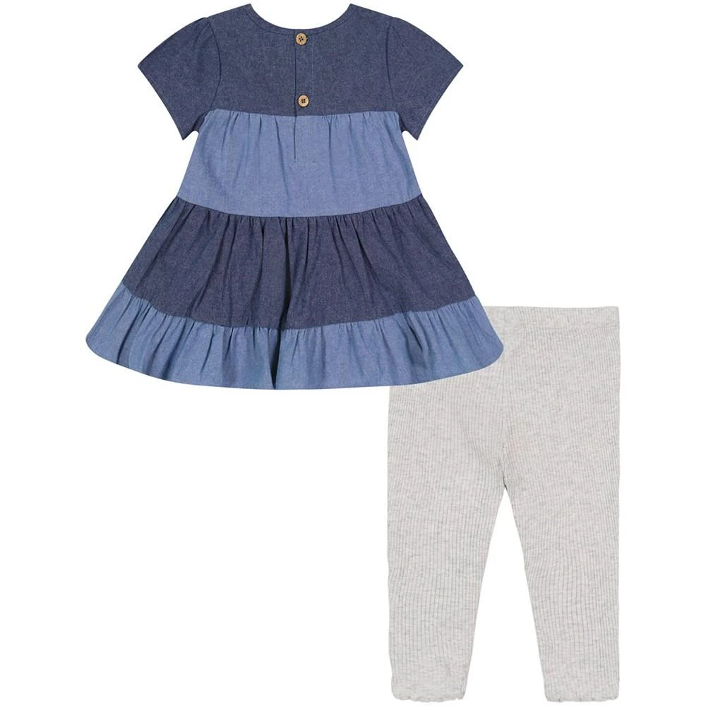 商品Calvin Klein|Baby Girls Chambray Tunic and Leggings, 2 Piece Set,价格¥226,第2张图片详细描述