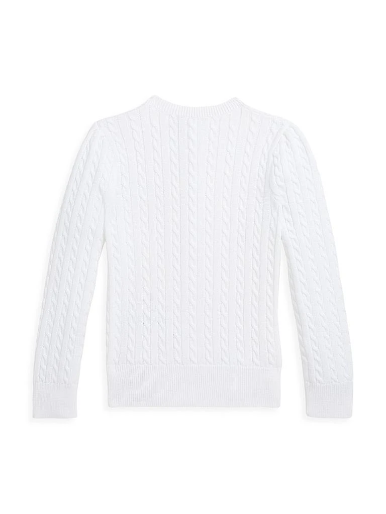 商品Ralph Lauren|Little Girl's & Girl's Cotton Cable-Knit Sweater,价格¥486,第3张图片详细描述