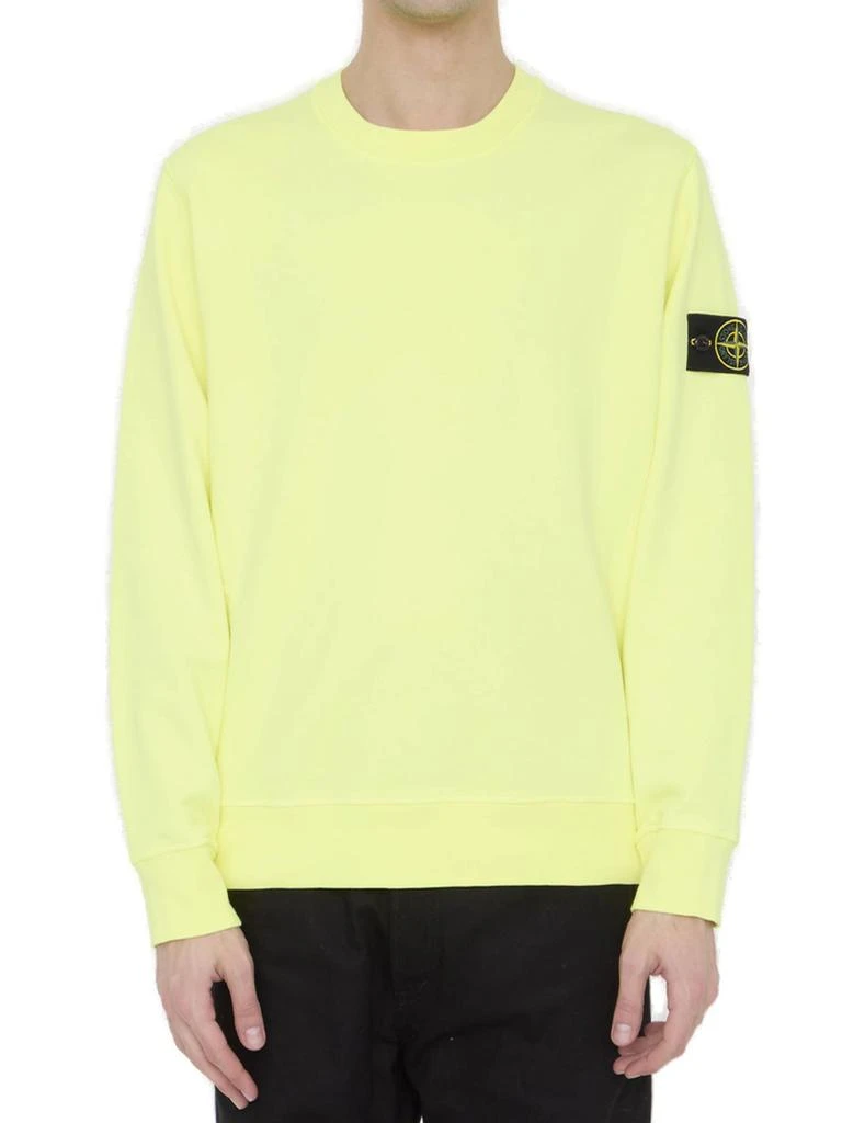 商品Stone Island|Stone Island Logo Patch Crewneck Sweatshirt,价格¥1507,第1张图片