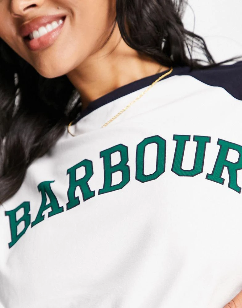 商品Barbour|Barbour cotton logo t-shirt in white,价格¥449,第3张图片详细描述