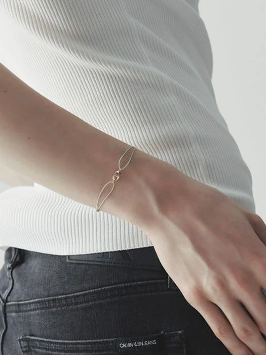 商品hyeres-lor|Herite Mini 14K String Bracelet/Anklet Pale Green HL5B15533Y4220,价格¥1487,第2张图片详细描述
