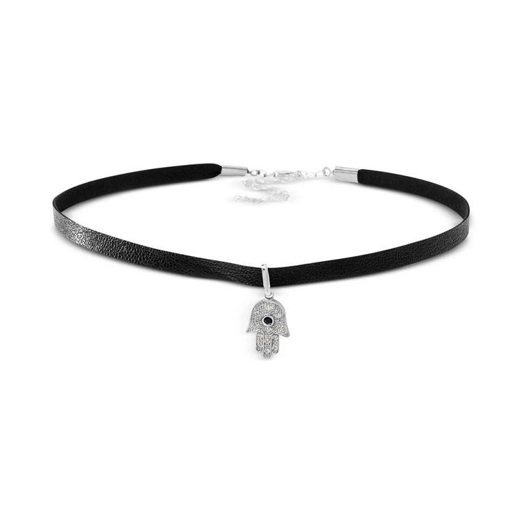 商品Giani Bernini|Cubic Zirconia Hamsa Choker Necklace in Sterling Silver,价格¥99,第3张图片详细描述