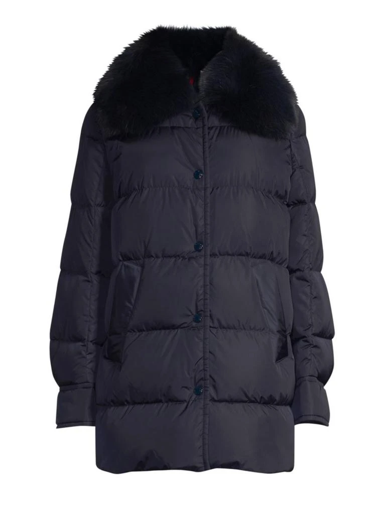 商品Moncler|Mesange Fox-Fur Trimmed A-Line Coat,价格¥14890,第1张图片