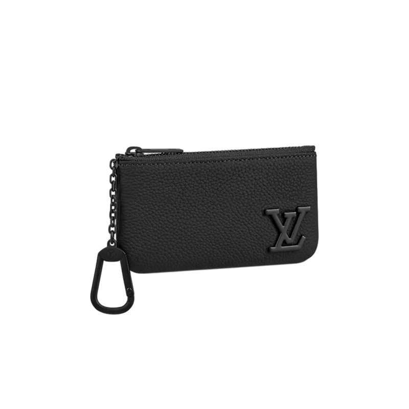 商品Louis Vuitton|路易威登男士黑色牛皮带挂钩零钱包/钥匙包 M81031,价格¥3215,第1张图片