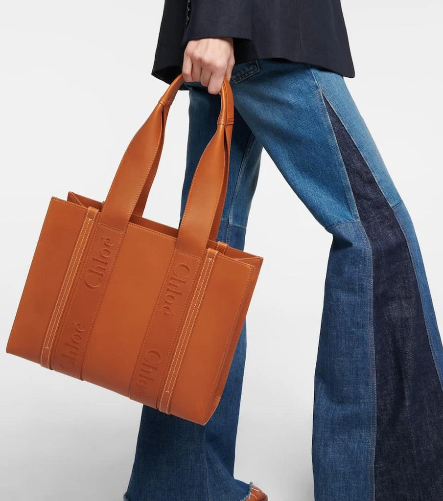 商品Chloé|Woody Medium leather tote bag,价格¥13498,第2张图片详细描述