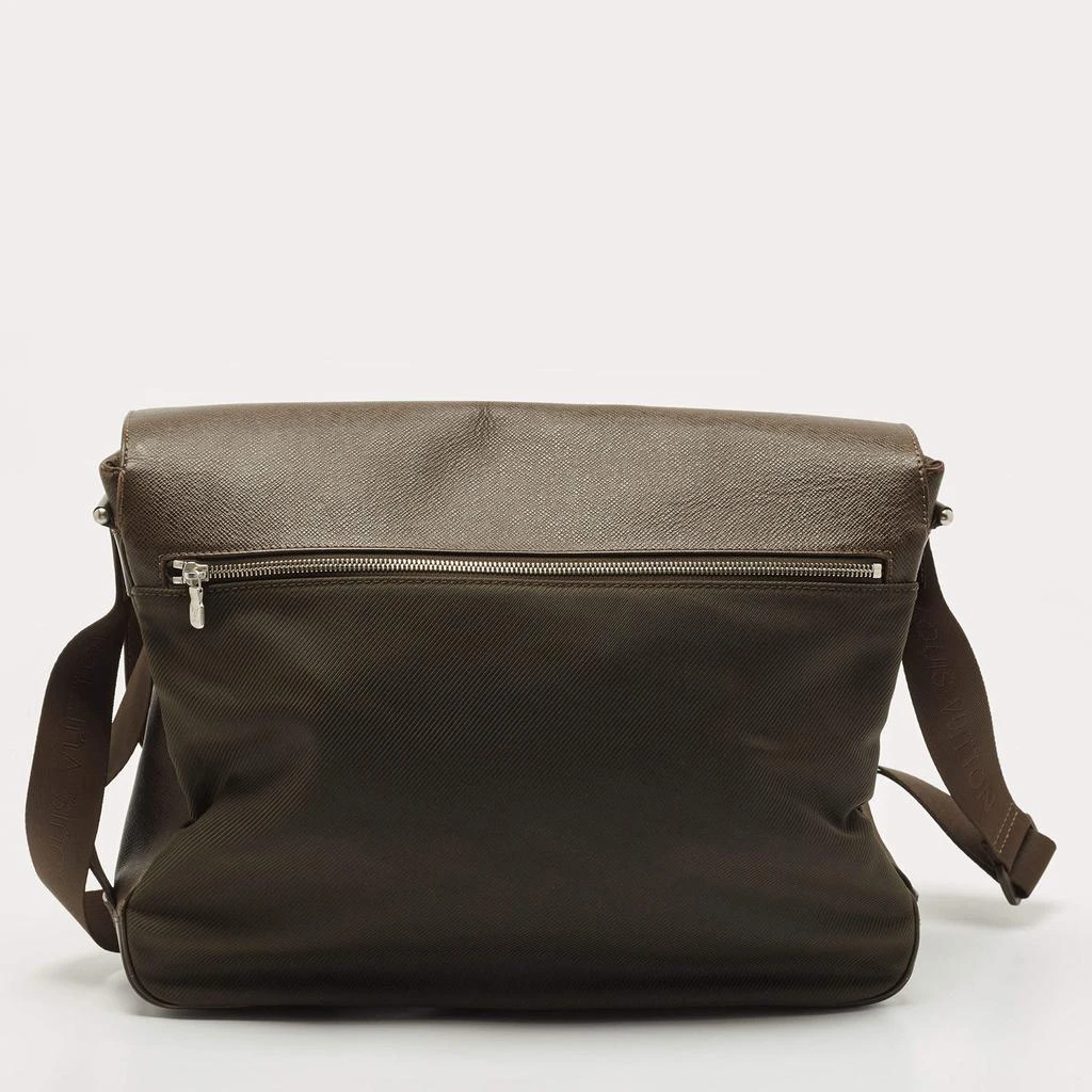 商品[二手商品] Louis Vuitton|Louis Vuitton Black/Green Taiga Leather Dersou Messenger Bag,价格¥5234,第4张图片详细描述