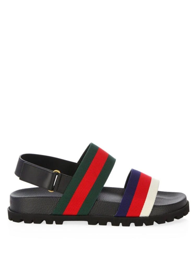 商品Gucci|Rimini Leather Double Strap Sandals,价格¥3712,第5张图片详细描述