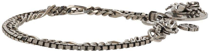 商品Alexander McQueen|Silver Spider Skull Chain Bracelet,价格¥3767,第5张图片详细描述