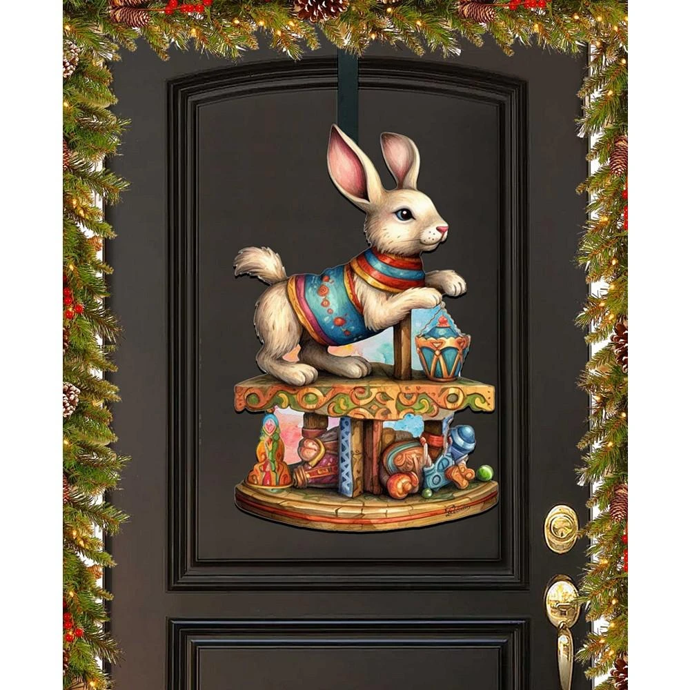 商品Designocracy|Carousel with Toys Christmas Wooden Door Decor Wall Decor G. DeBrekht,价格¥1099,第1张图片
