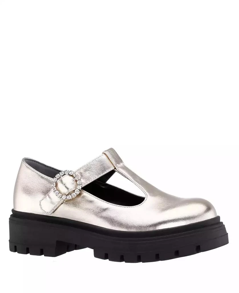 商品Nina|Big Girls Stassi Rhinestone Buckle T-Strap Mary Jane Shoe,价格¥263,第1张图片