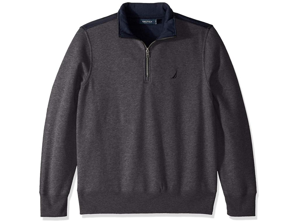 Men's 1/4 Zip Pieced Fleece Sweatshirt商品第1张图片规格展示
