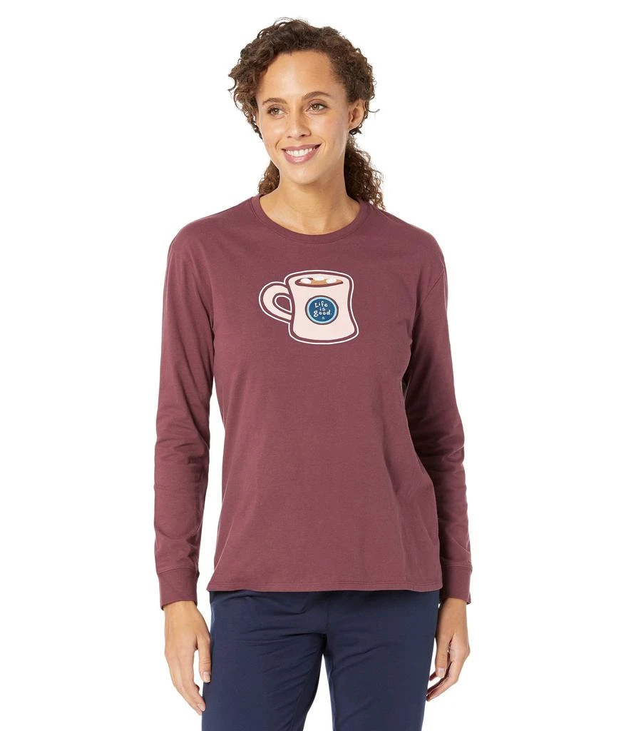 商品Life is Good|Hot Chocolate Long Sleeve Snuggle Up Sleep Tee,价格¥213,第1张图片