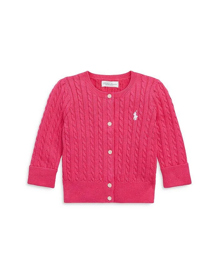 商品Ralph Lauren|Girls' Mini-Cable Cotton Cardigan - Baby,价格¥282,第1张图片