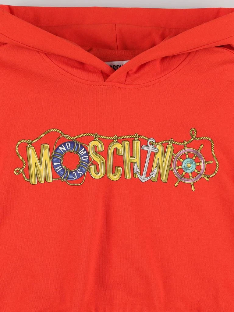 商品Moschino|Logo Print Cotton Sweatshirt Hoodie,价格¥501,第1张图片详细描述