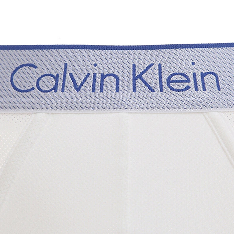 Calvin Klein 卡尔文 克莱恩 白色尼龙弹性纤维男士低腰透气三角内裤 NB1004-100 商品