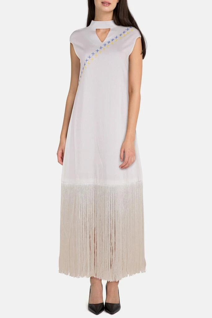 商品Rue15|Gypsy Fringe Dress with Crisscross Embroidery,价格¥2993,第1张图片