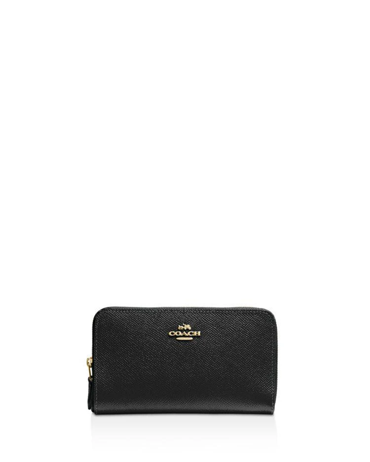 商品Coach|Medium Zip Around Wallet in Crossgrain Leather ,价格¥1047,第1张图片