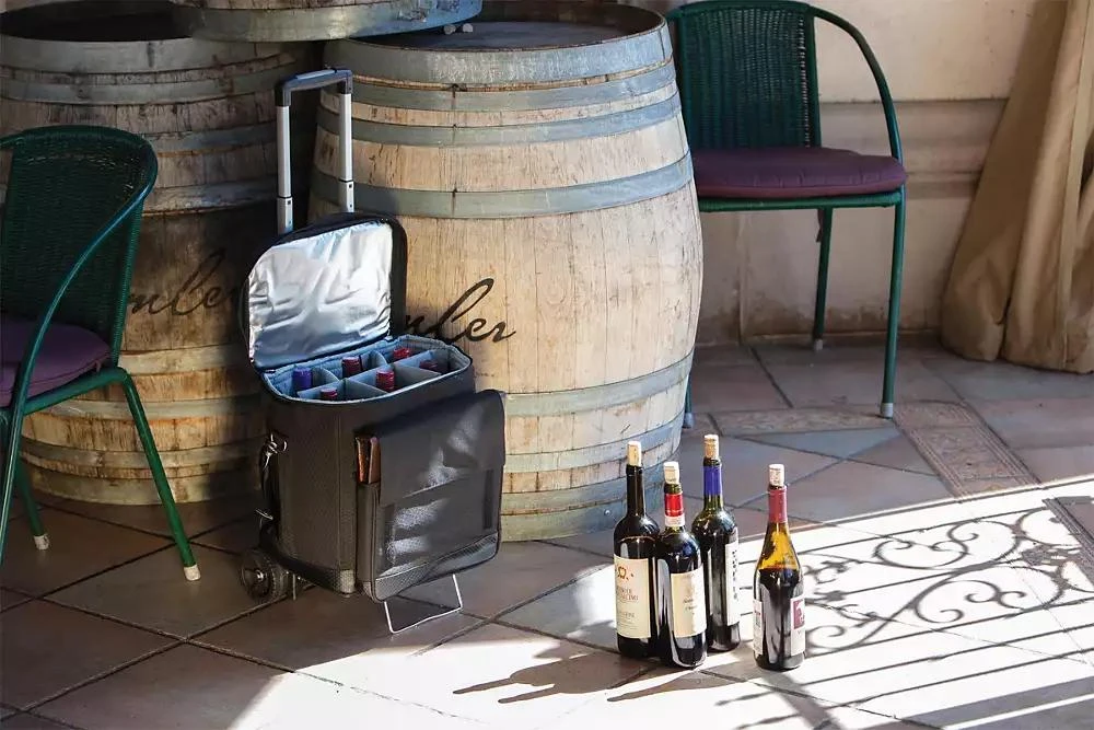 商品ONIVA|Legacy® by Picnic Time Cellar 6-Bottle Wine Carrier & Cooler Tote with Trolley,价格¥1386,第4张图片详细描述