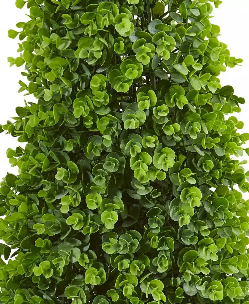 商品NEARLY NATURAL|41” Eucalyptus Cone Topiary Artificial Tree in Metal Planter (Indoor/Outdoor),价格¥2226,第2张图片详细描述