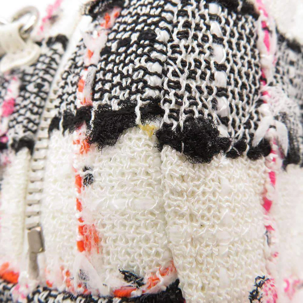 Chanel White/Black Tweed Small CC Logo Round Chain Shoulder Bag 商品