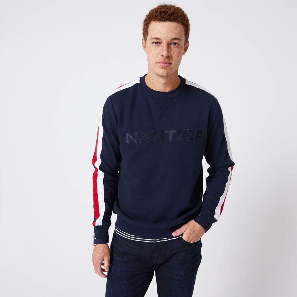 商品Nautica|Mens Big & Tall Logo Fleece Sweatshirt,价格¥257,第2张图片详细描述