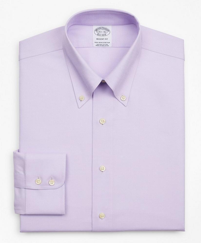 商品Brooks Brothers|Stretch Regent Regular-Fit Dress Shirt, Non-Iron Royal Oxford Button-Down Collar,价格¥375-¥525,第4张图片详细描述