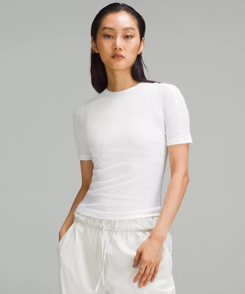 商品Lululemon|Asymmetrical Ribbed Cotton T-Shirt,价格¥286,第4张图片详细描述