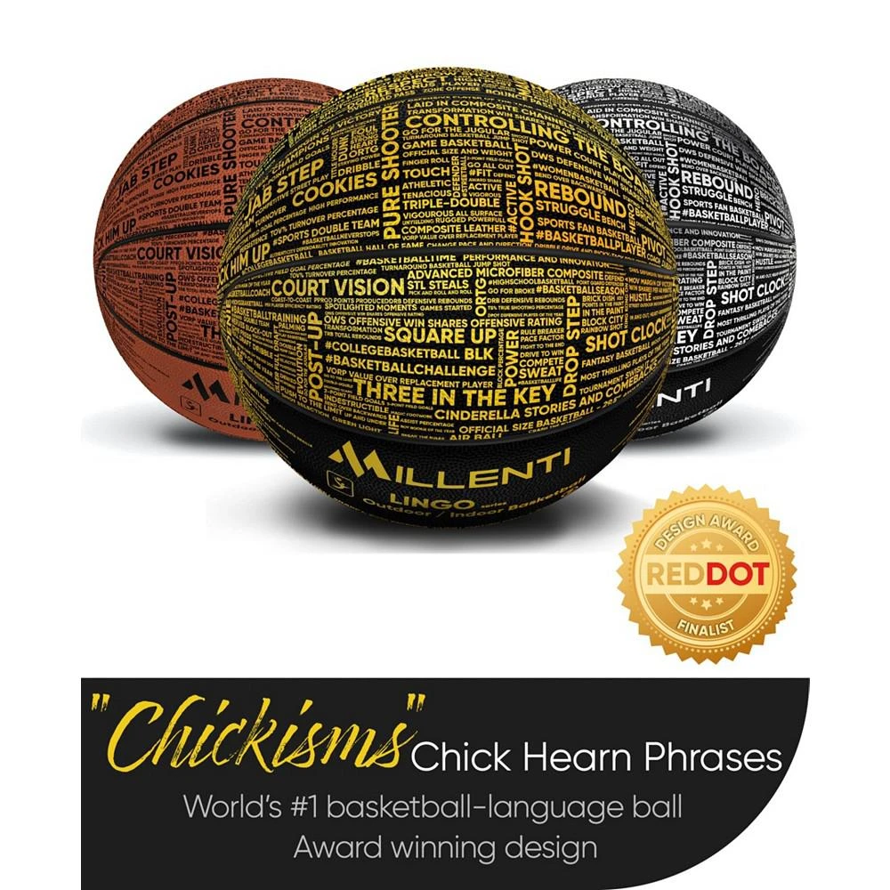 商品MILLENTI|Basketball Official Size 7 Outdoor Indoor Ball Streetcred-Lingo with Chick Hearn Classic One Liners - Designer Basketball Adult Sized,价格¥179,第3张图片详细描述