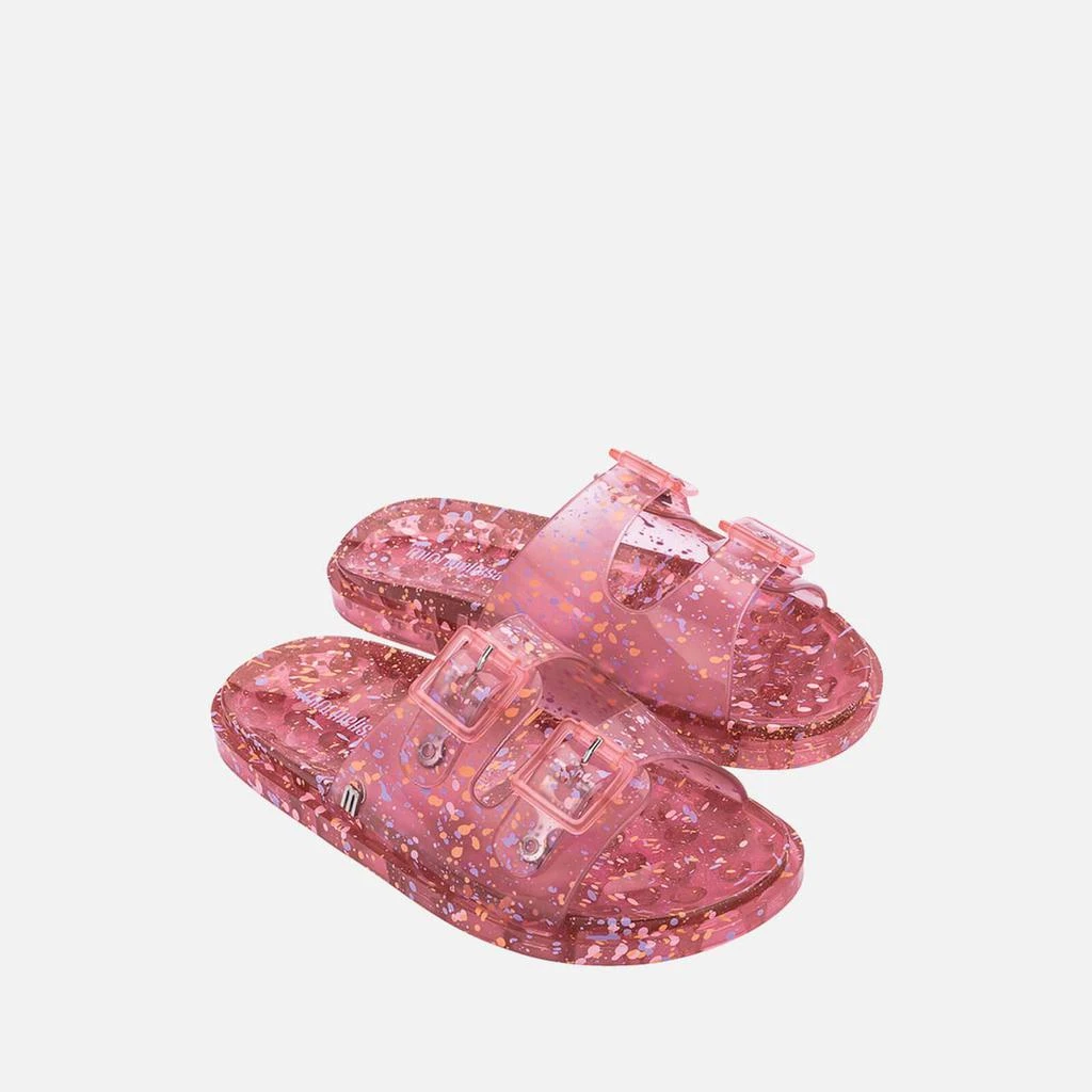 商品Mini Melissa|Mini Melissa Girls' Wide Print Slide Sandals - Pink Fleck,价格¥228,第2张图片详细描述