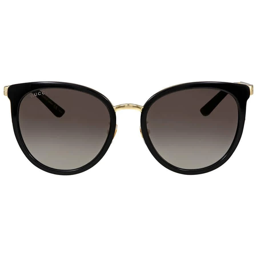 商品Gucci|Grey Gradient Round Ladies Sunglasses GG0077SK 001 56,价格¥1424,第1张图片