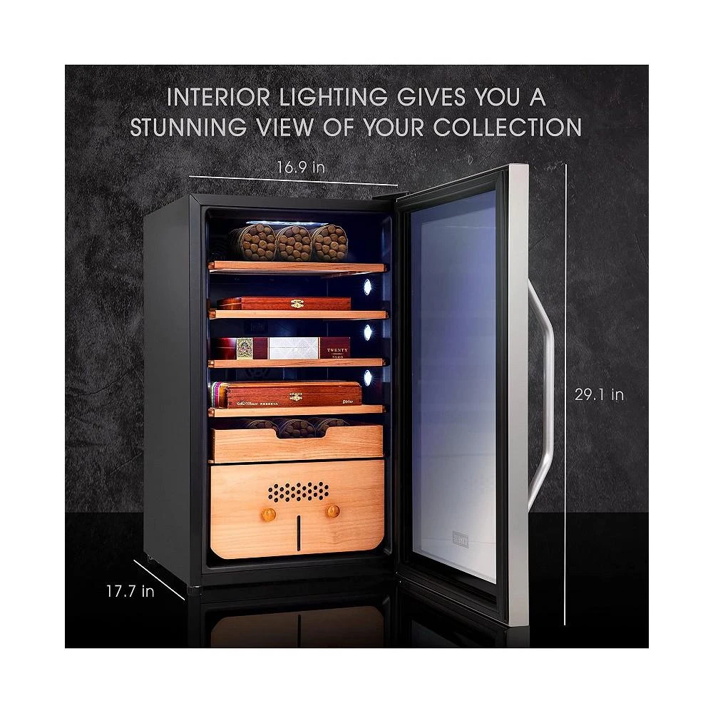 商品Schmecke|400 Cigar Humidor, Cigar Humidifier & Cigar Box W/Hygrometer,价格¥4093,第2张图片详细描述