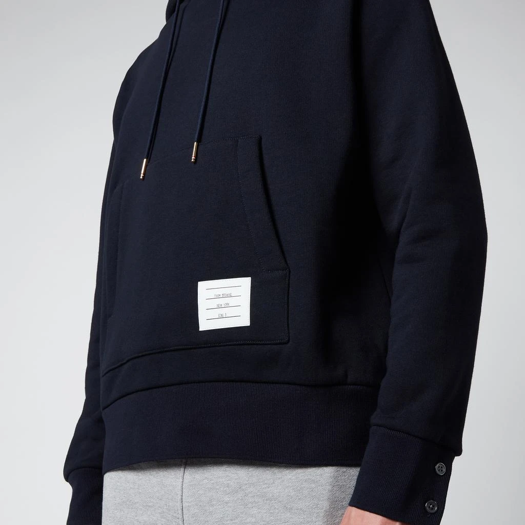 商品Thom Browne|Thom Browne Men's Tricolour Stripe Classic Loopback Hoodie - Navy,价格¥4579,第4张图片详细描述