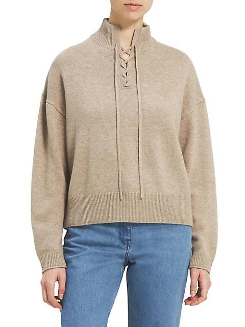 商品Theory|Cashmere Lace-Up Sweater,价格¥2795,第5张图片详细描述