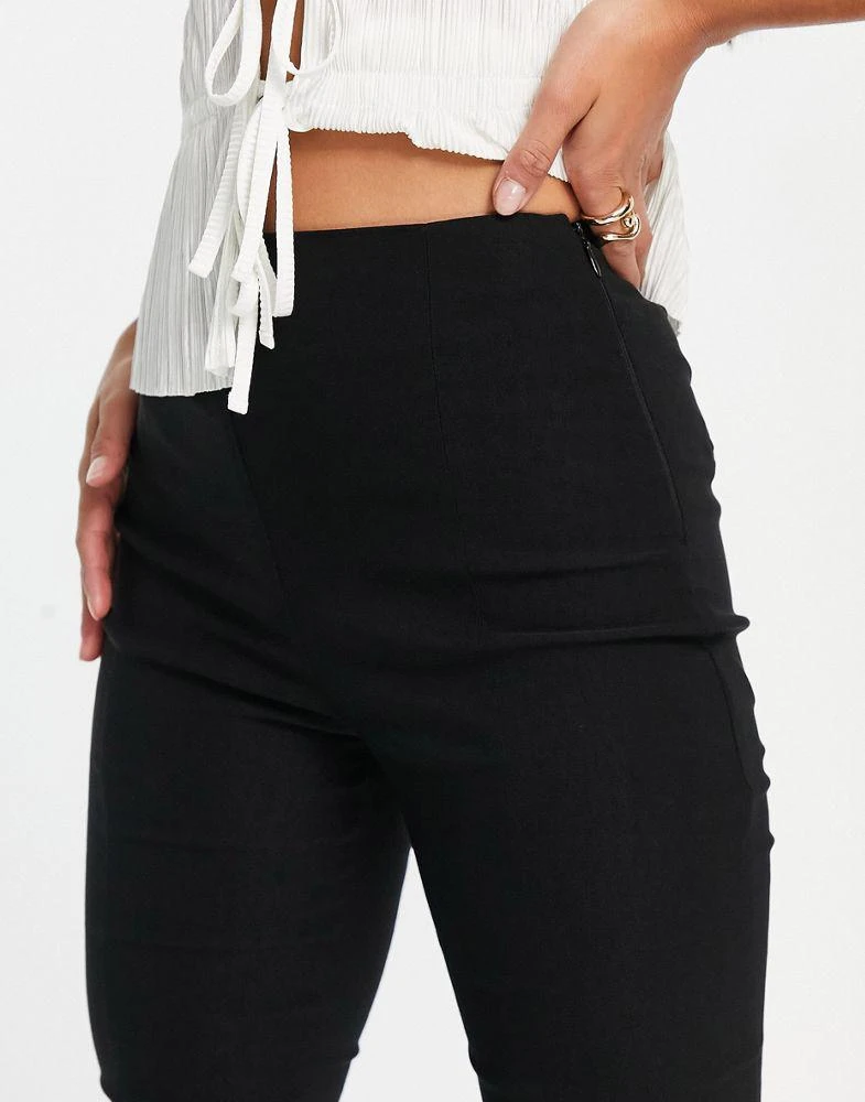 商品ASOS|ASOS DESIGN Petite high waist trousers skinny fit in black,价格¥166,第3张图片详细描述