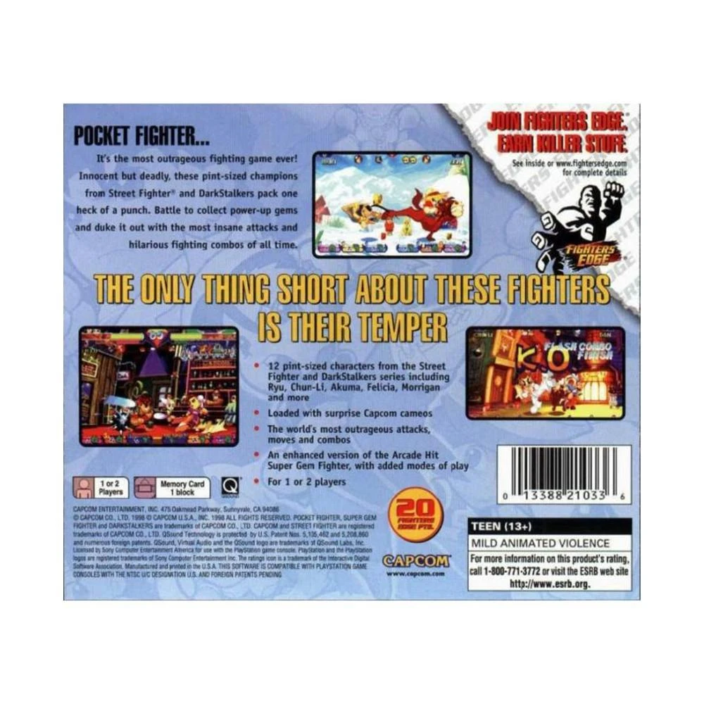 商品CAPCOM|Pocket Fighter - PlayStation,价格¥598,第2张图片详细描述