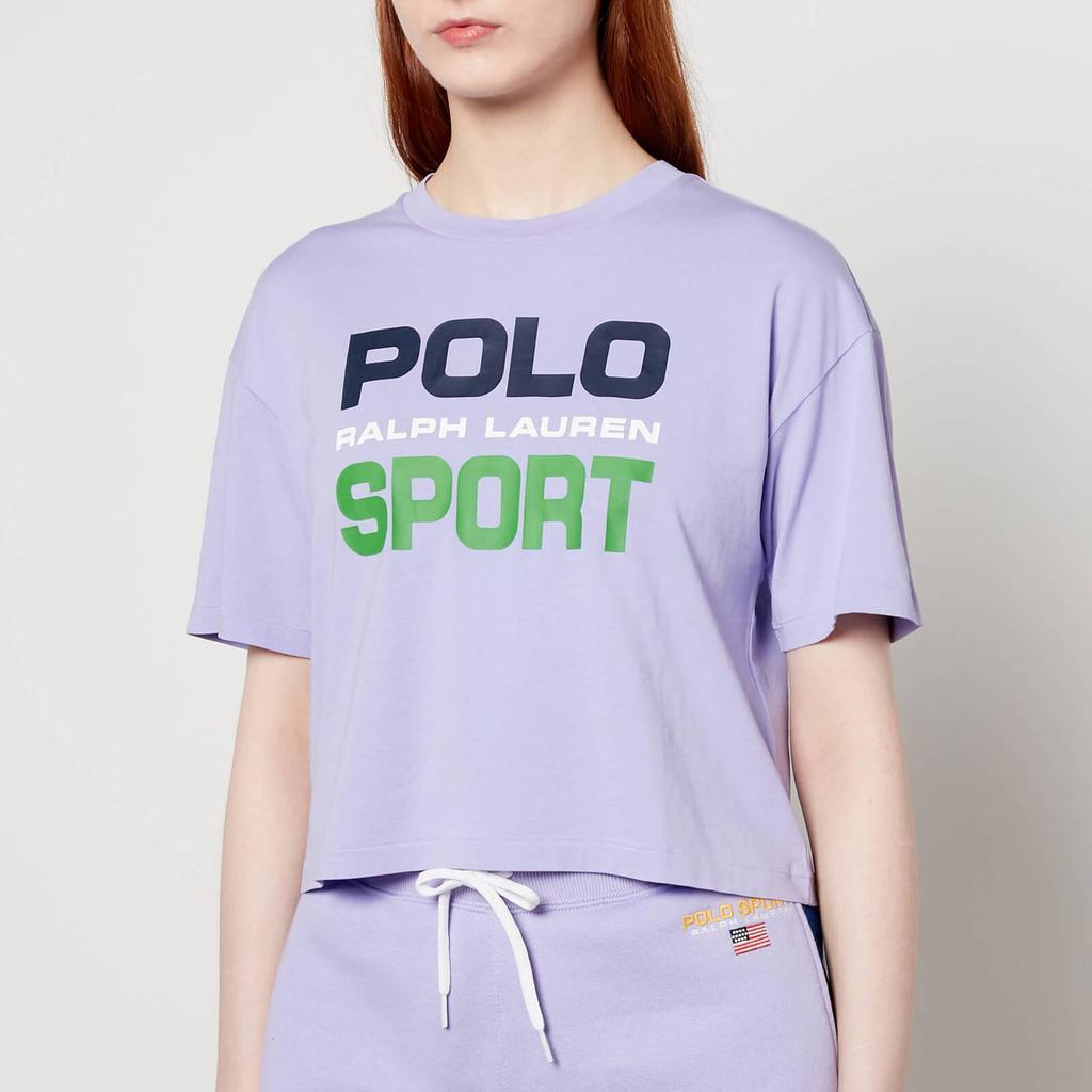 商品Ralph Lauren|Polo Ralph Lauren Women's Polo Sport T-Shirt - Lilac,价格¥179,第1张图片