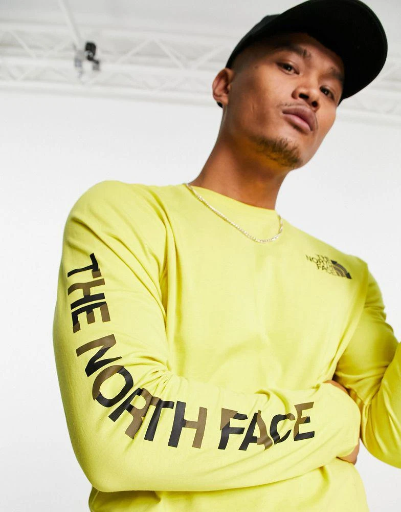 商品The North Face|The North Face Co-ordinates long sleeve t-shirt in yellow,价格¥293,第2张图片详细描述