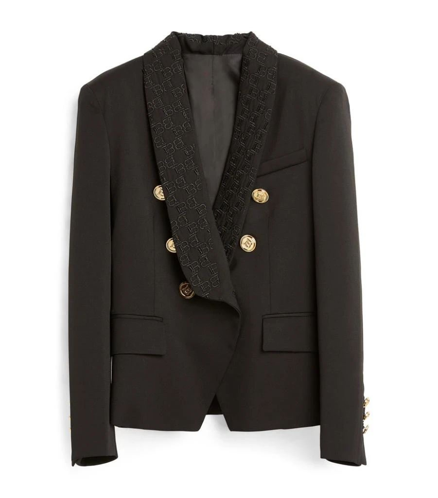 商品Balmain|Wool Logo Collar Blazer (10-14 Years),价格¥7247,第1张图片