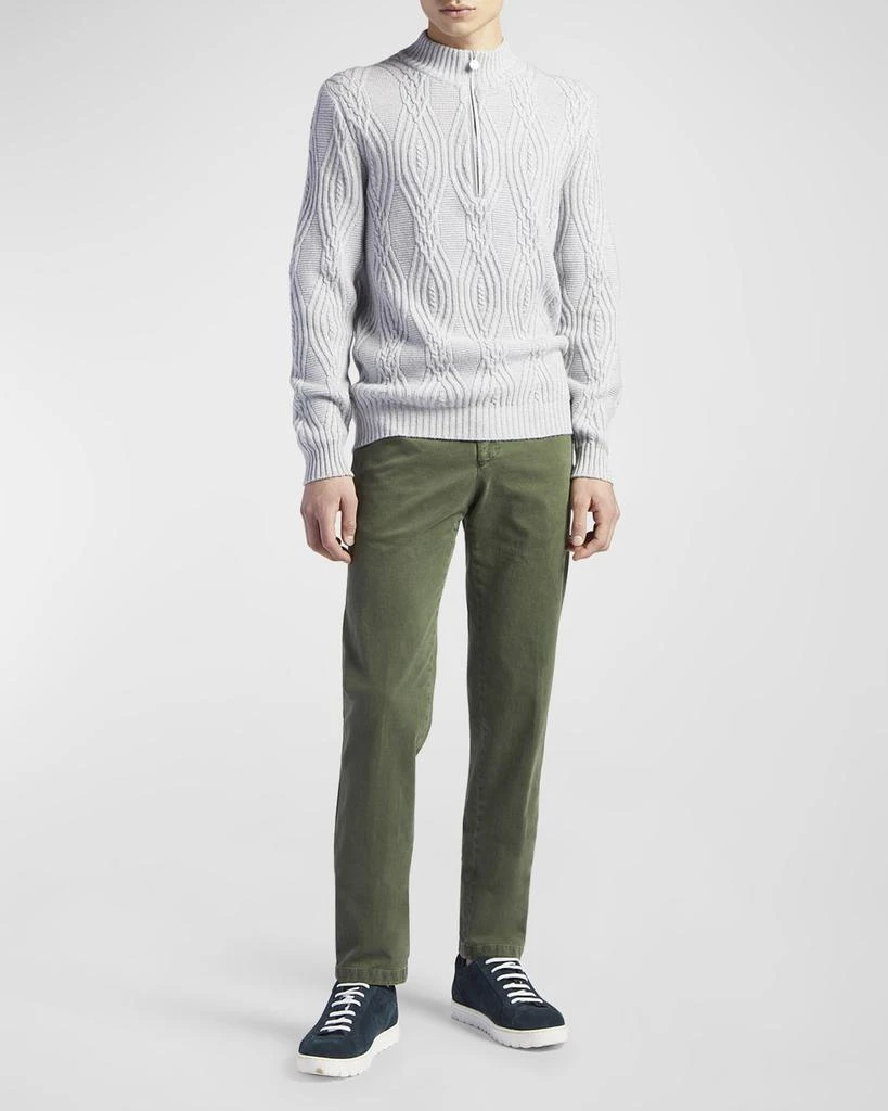 商品Kiton|Men's Cashmere Cable Knit Full-Zip Sweater,价格¥9640,第1张图片