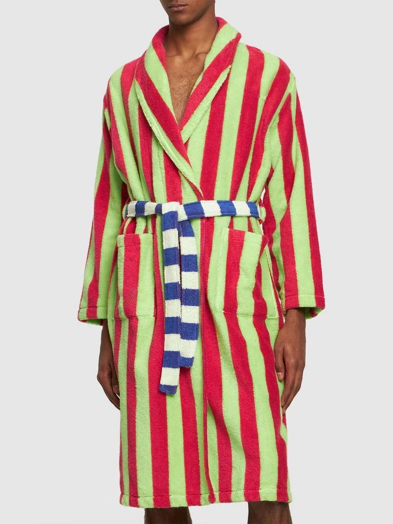 商品DUSEN DUSEN|Garden Stripe Cotton Blend Bathrobe,价格¥1060,第3张图片详细描述