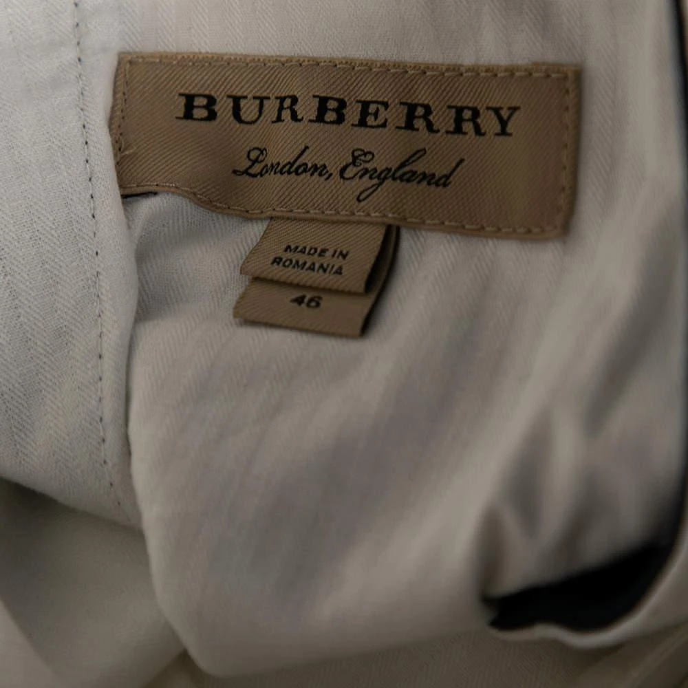 商品[二手商品] Burberry|Burberry Navy Blue Cotton Tailored Pants S,价格¥1000,第4张图片详细描述