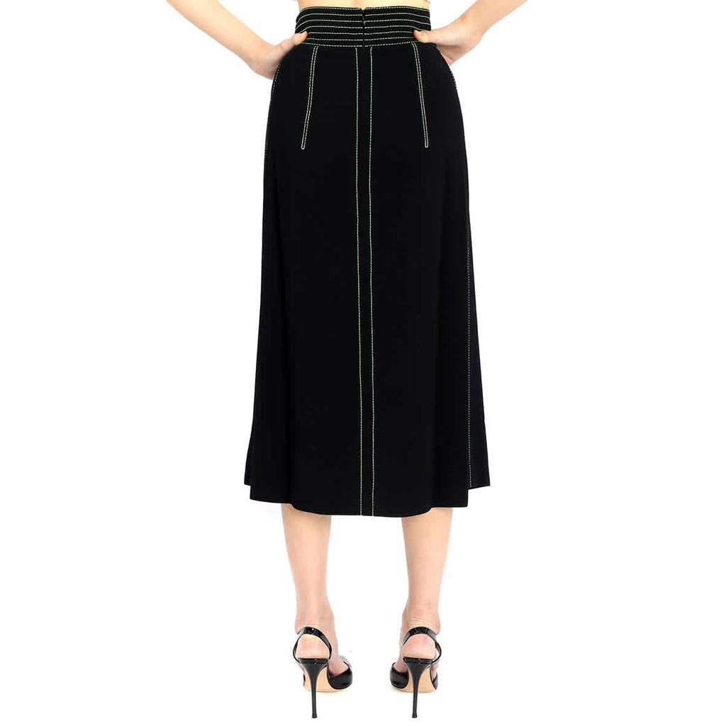 商品Burberry|Churn A-Line Midi Black Skirt,价格¥1486,第5张图片详细描述