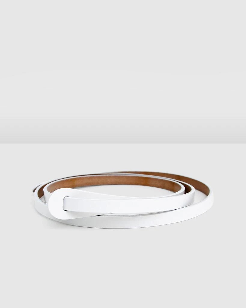 商品Belle&Bloom|Tie The Knot Leather Belt - White,价格¥395,第2张图片详细描述