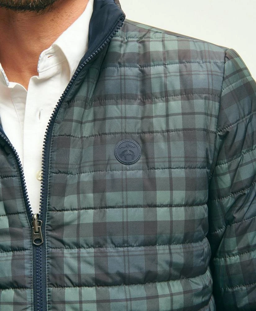 商品Brooks Brothers|Reversible Black Watch Tartan Puffer Jacket,价格¥780,第4张图片详细描述