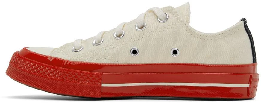 商品Comme des Garcons|Off-White & Red Converse Edition Chuck 70 Low-Top Sneakers,价格¥1204,第3张图片详细描述