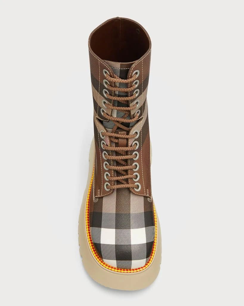 商品Burberry|Mason Check Platform Hiker Boots,价格¥3554,第5张图片详细描述