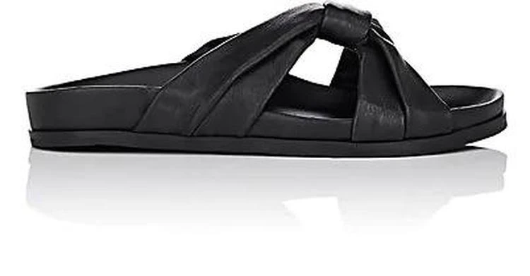 商品Barneys New York|Leather Crisscross-Strap Slide Sandals,价格¥477,第1张图片