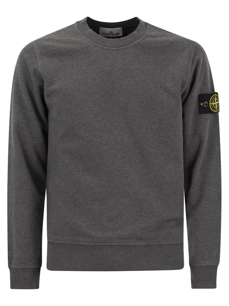 商品Stone Island|Stone Island Logo Patch Crewneck Sweatshirt,价格¥1590,第1张图片