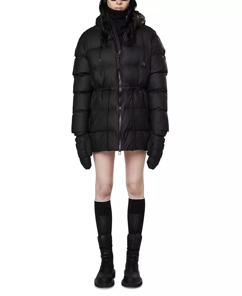 商品RAINS|Women's Waterproof Hooded Drawstring Puffer Coat,价格¥3900,第1张图片